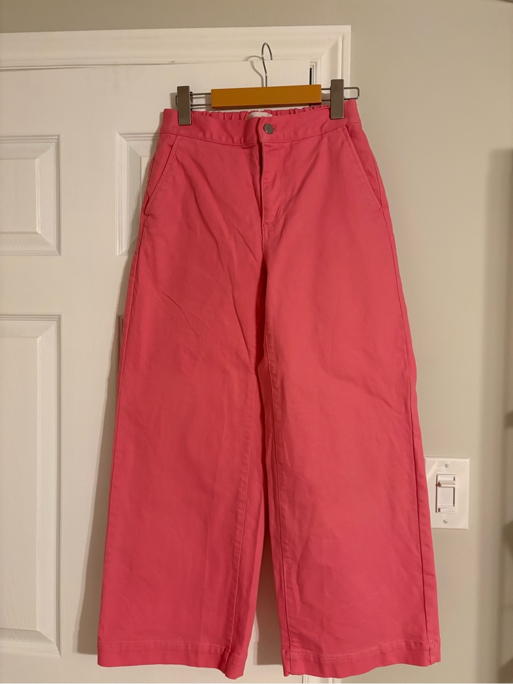 OAK + FORT Pink Wide-Leg Jeans